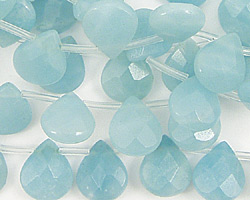 Amazonite Flat Pear Briolette 10x12mm