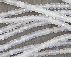 Chalcedony Faceted Rondelle 4mm