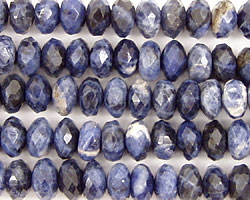Sodalite Faceted Rondelle 8mm