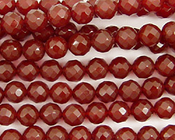Carnelian Faceted Round 6mm