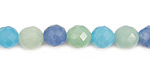 Blue Quartz (rainbow) Faceted Round 8mm