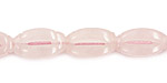 Rose Quartz Hollow Carved Drum 15x10mm