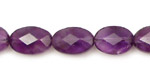 Amethyst Faceted Flat Oval 14x10mm