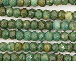 African Jade Faceted Rondelle 6mm