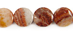 Red Zebra Jasper Puff Coin 14mm