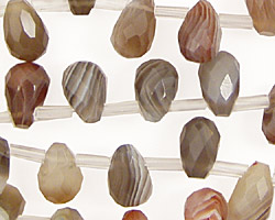 Botswana Agate Faceted Teardrop 7x10mm