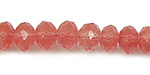 Cherry Quartz Faceted Rondelle 10mm