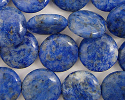 Denim Lapis Puff Coin 14mm