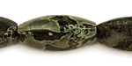 Green Conglomerate Jasper 3-sided Rice 30x15mm