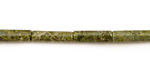 African Green Jasper Tube 13x4mm
