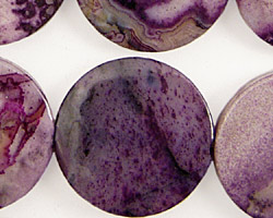 Purple Crazy Lace Agate Puff Coin 25mm