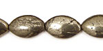 Golden Pyrite (silver tone) Horse Eye 19x12mm