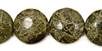 African Green Jasper Puff Coin 18mm