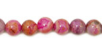 Ruby Crazy Lace Agate Round 8mm