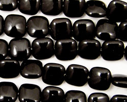 Black Onyx Puff Square 8mm