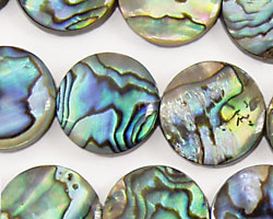 Abalone Puff Coin 16mm