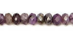 Purple Crazy Lace Agate Faceted Rondelle 8mm