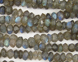 Labradorite Faceted Rondelle 5-6mm
