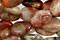 Red Silver Leaf Beads