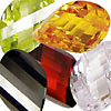 Faceted Twisted Oval Cubic Zirconia