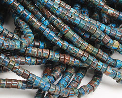 Blue Calsilica Jasper Heishi 4mm