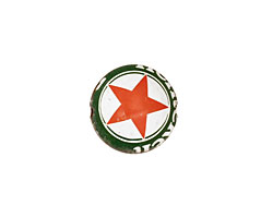 Trinket Foundry Red Star Bottle Cap Puff Coin 15mm