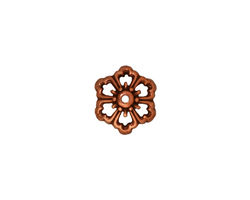 TierraCast Antique Copper (plated) Open Poppy Bead Cap 5x11mm