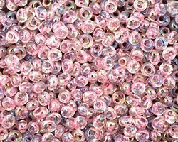 TOHO Transparent Rainbow Ballerina Pink Magatama 3mm Seed Bead