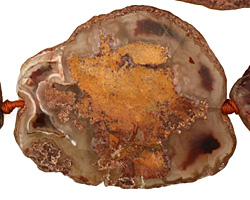 Rustic Orange Agate Natural Edge Freeform Faceted Slab 50-71x32x49mm