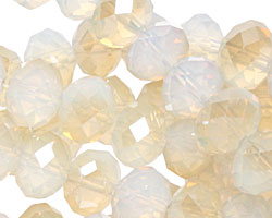 Antique Luster Opal Crystal Faceted Rondelle 8mm