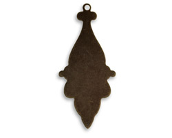 Vintaj Natural Brass Georgian Drop Altered Blank 15x33mm
