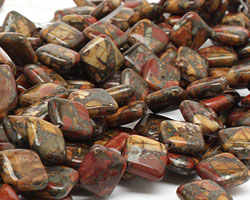 Red Creek Jasper w/ Pyrite Diamond 14mm