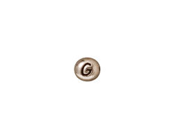TierraCast Antique Rhodium (plated) Alphabet Bead "G" 7x6mm