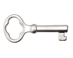 Ezel Findings Matte Rhodium (plated) Key 18x38mm