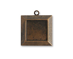 Vintaj Natural Brass Picture Frame 20x22mm