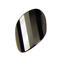 Onyx Faceted Twisted Oval 15x17mm