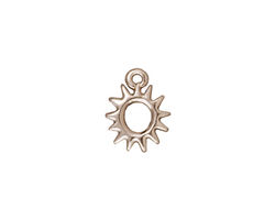 TierraCast Rhodium (plated) Radiant Sun Charm 11x14mm