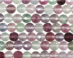 Rainbow Fluorite Faceted Round 6mm