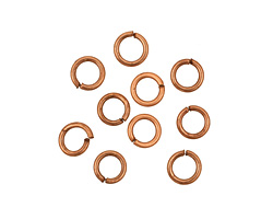 Antique Copper (plated) Round Jump Ring 6mm, 18 gauge