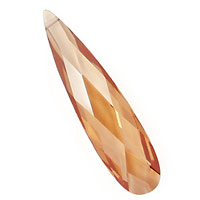 Champagne Faceted Flat Teardrop 9x36mm
