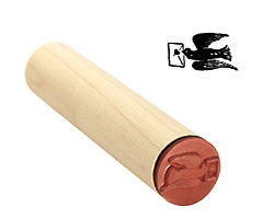 Love Letter Bird Mini Rubber Stamp 11x17mm