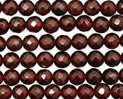 Garnet Faceted Round 6mm
