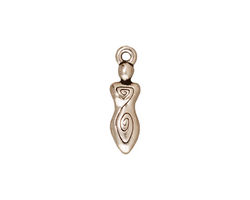 TierraCast Antique Silver (plated) Spiral Goddess Charm 5x19mm