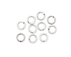 Antique Silver (plated) Round Jump Ring 6mm, 18 gauge