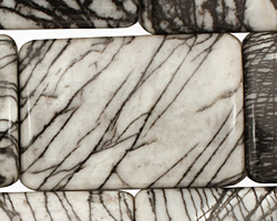 Black Water Jasper Thin Pillow 35x25mm