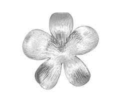 Ezel Findings Rhodium (plated) 5 Petal Flower Link 27mm