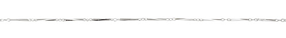 Silver (plated) Twisted Bar Chain