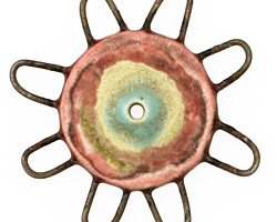 Jangles Ceramic Pink, Sand, Robin's Egg Pinwheel 43-49mm
