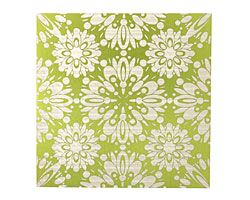 Lillypilly Lime Green Kaleidoscope Anodized Aluminum Sheet 3"x3", 24 gauge