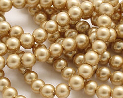 Hamilton Gold Shell Pearl Round 4mm